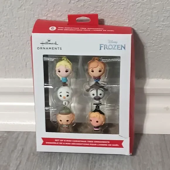 HALLMARK x DISNEY Frozen Mini Christmas Ornaments, Set of 6, NIB - Picture 3 of 4